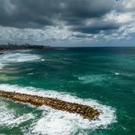 Hamas launched rockets at the center: one landed in the sea and the other in Gaza