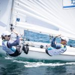 The Israeli representatives competing in the Olympics today: artistic gymnastics, sailing and kite surfing