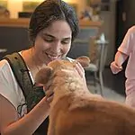 צפו: הרגע שבו צביקה הכלב התאחד עם משפחתו אחרי פגיעת הטיל