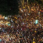 ישיבה מתוחה בקבינט – עצרת המונים בתל אביב