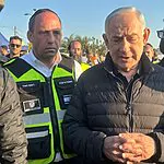 נתניהו בזירת הנפילה: אנחנו נבנה מחדש ונבנה עוד יותר