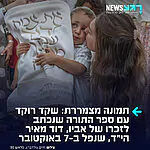 הצלם חיים גולדברג כותב: "את דוד מאיר ז"ל צילמתי במקרה ב-6 באוקטובר בתפילת שחרית בהר הזיתים, יממה לפני שנפל בקרב בקיבוץ בארי. מאז אני מלווה את אלמנתו, ענת, ואת בנו שקד (משתדל להגיע לכל אזכרה ואירוע שבהם נוכחותי אינה מפריעה). היום, ערב יום הולדתנו, הוכנס ספר תורה לזכרו של דוד לבית הכנסת שבו רקד עם התורה בשמחת תורה שעות לפני שיצא לקרב"