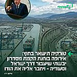 מכה לארדואן: העיתונאי טוביה יגלניק מדווח שישראל וה-OECD האירופאי יחלו במחקר עומק לבדיקת האפשרות ליצירת מסדרון יבשתי מסדרון שיחבר בין הודו לאירופה, דרך איחוד האמירויות, סעודיה, ירדן וישראל.