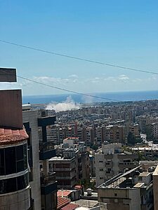 תיעוד מהתקיפה בדאחייה שבביירות