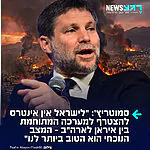 שר האוצר סמוטריץ' מצהיר: "למדינת ישראל אין אינטרס להצטרף למערכה המתוחמת בין איראן לארה"ב – המצב הנוכחי הוא הטוב ביותר לנו"
