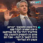 המיליארד היהודי ביל אקמן כותב בתסכול: "איראן הייתה אמורה לקבל כ-100 מיליארד דולר בנכסים מופשרים. בנוסף, הם היו אמורים לקבל 300 מיליארד דולר בהשקעות משכנותיהם הערביים. כל מה שהם היו צריכים לעשות זה להפסיק להתנהג כמו חיות למשך 5 דקות"