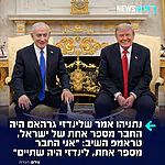 נתניהו אמר בפגישה עם טראמפ שהסנאטור לינדזי גרהאם היה החבר מספר אחת של ישראל – אבל נשיא ארה"ב לא נשאר חייב: "אני החבר מספר אחת, לינדזי היה שתיים", כך מדווח העיתונאי נדב אלימלך