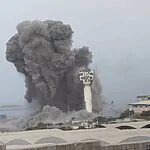 ערוצי משמרות המהפכה באיראן פרסמו תיעוד נוסף המתעד את התקיפה של מגדל הפיקוח בנמל צ'בהאר