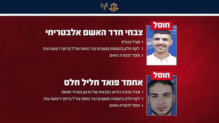 צה"ל חיסל שני מחבלים מחמאס ומגא"פ ברצועת עזה