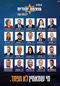 רשימת מפלגת עוצמה יהודית לשנת 2026