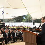 נשיא המדינה בטקס האזכרה הממלכתי לחללי 7 באוקטובר: ​"בבוקר שבעה באוקטובר כביש 232 נעשה נתיב מנוסה, שדה קרב, מצבה ושם נרדף לטראומה. אך עלינו לזכור אותו גם בשם נוסף: כביש הגבורה. גבורת האזרחיות והאזרחים, הלוחמות והלוחמים שרצו אל התופת רק משום שאחיהם נמצאים שם."