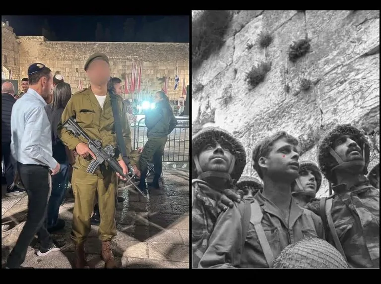 סגירת מעגל: נכדו של אחד ממשחררי הכותל נשבע אמונים לחטיבת הצנחנים