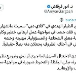 ד"ר אנוור גרגאש, יועצו הבכיר של נשיא איחוד האמירויות, התייחס לראשונה לחקירת טייס המשנה העומאני והגדיר את פעולתו במטוס כ"פעולת טרור מסוכנת"
