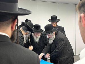 האדמור מגור הגיע להצביע לבחירות לכנסת